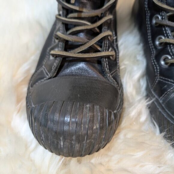 Converse Chuck Taylor Bosey BT X-Hi Boots Men 8 Wmn 9.5 Black Leather Lined RARE - Picture 4 of 10